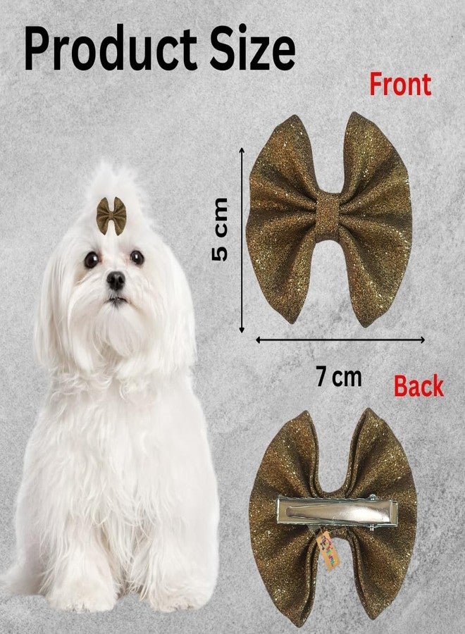 ويستيرن إرا مشبك شعر لامع للكلاب من العصر الغربي - إكسسوار أنيق ولامع للحيوانات الأليفة الصغيرة والمتوسطة والكبيرة - تثبيت آمن - مثالي للعناية الشخصية وجلسات التصوير وأعياد الميلاد والمناسبات (ذهبي) - Image 4
